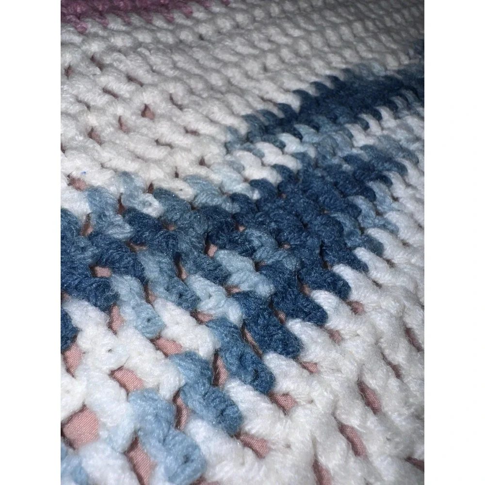 Handmade Crocheted Baby Afghan Or Shoulder Shawl